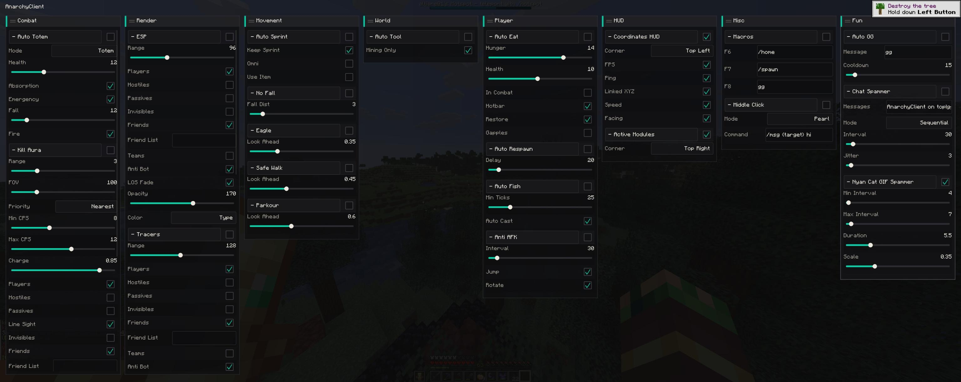 AnarchyClient running in-game